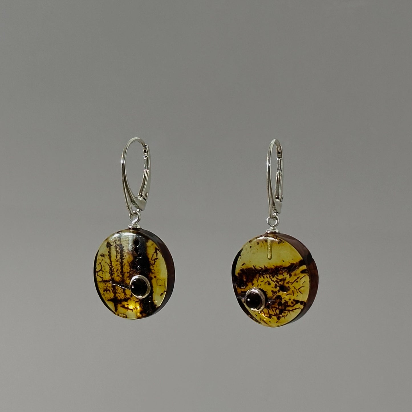 Enchanted forest amber earrings