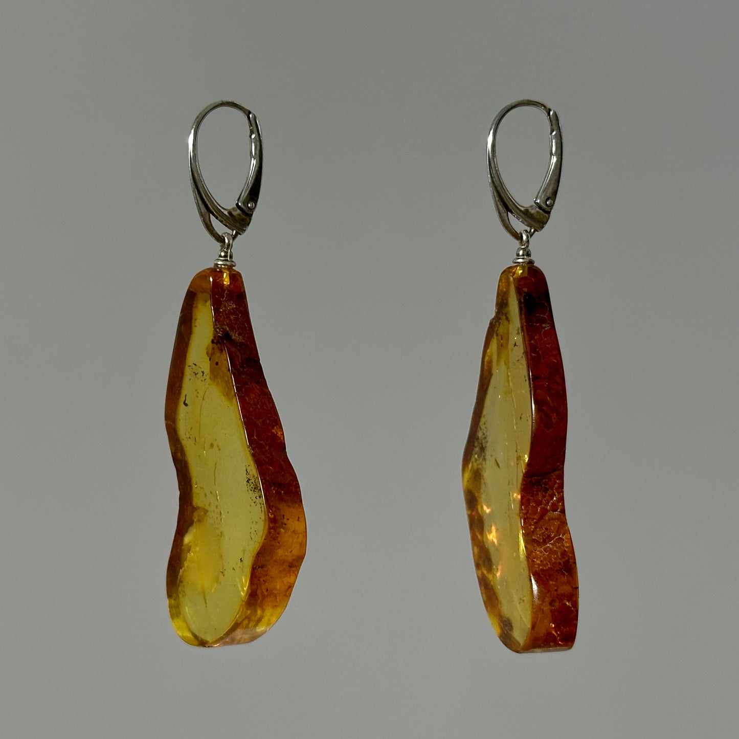 Honeyed elegance amber earrings