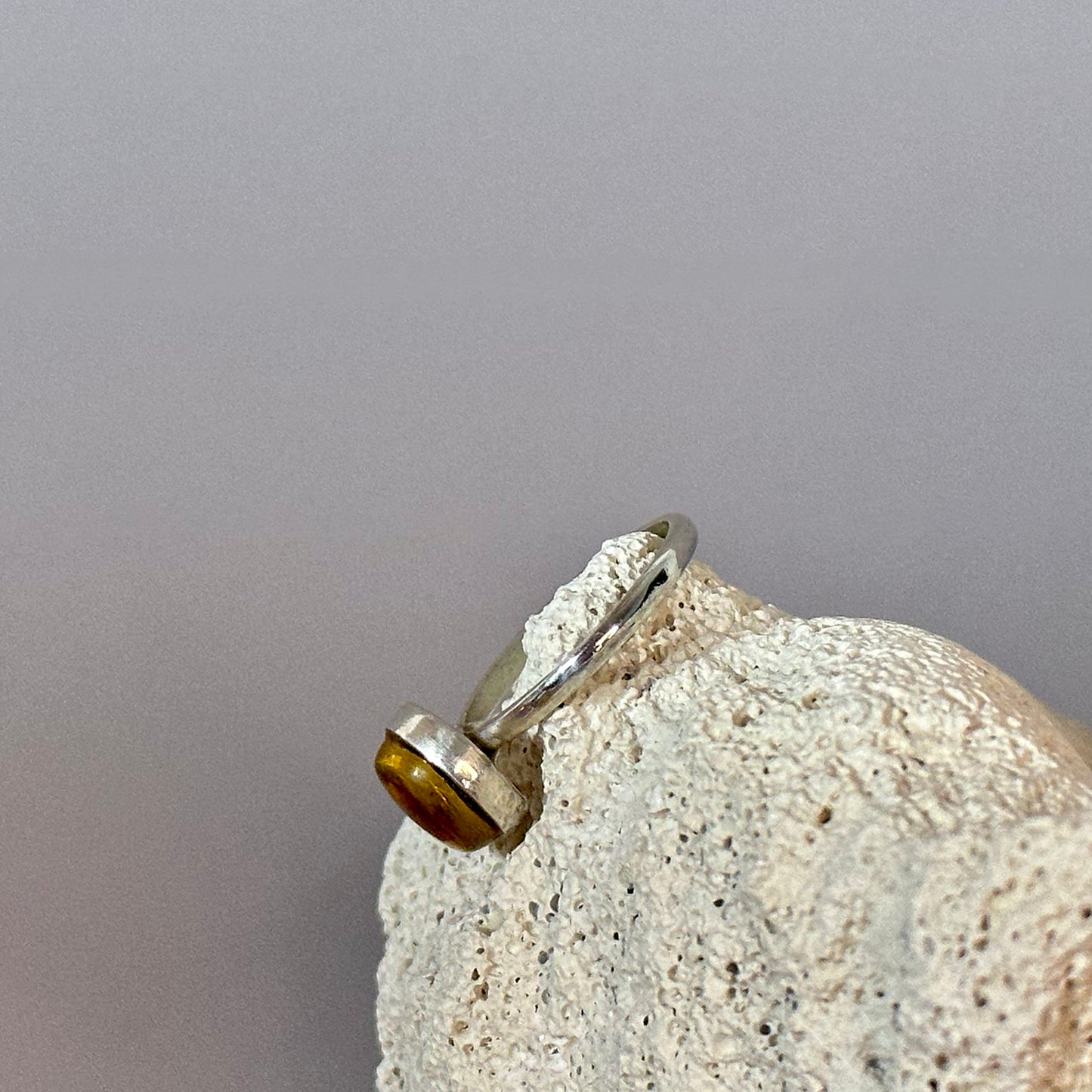 Amber dot ring