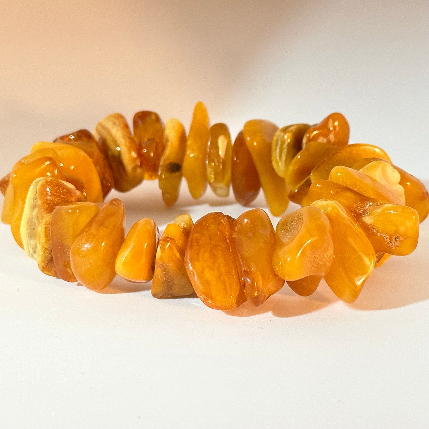 Golden seaside amber bracelet