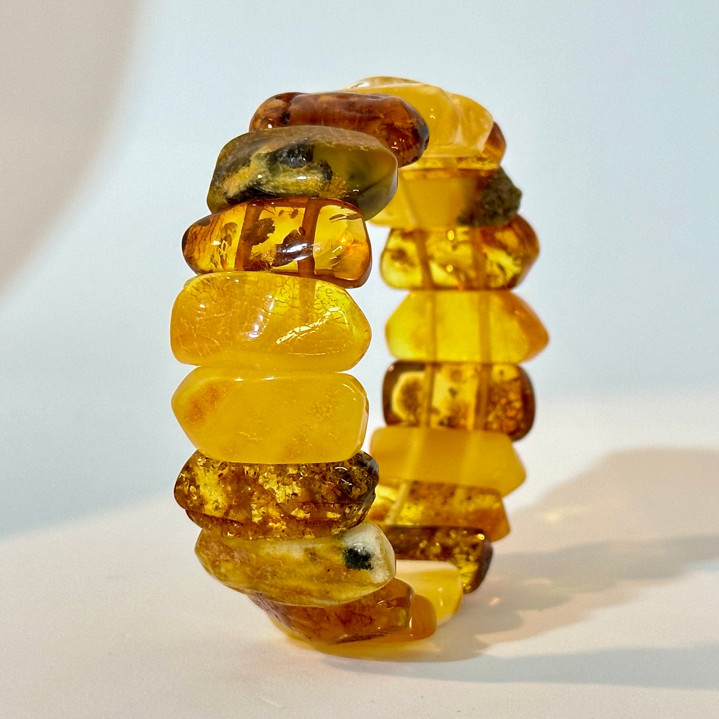 Warm yellow amber bracelet