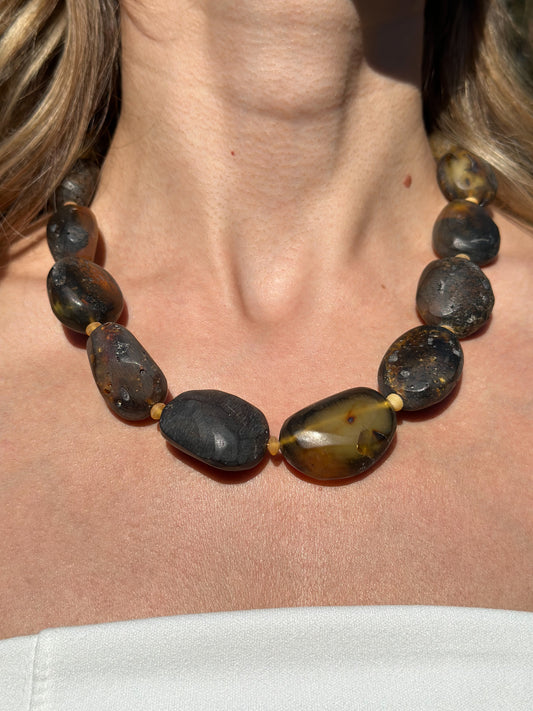 Lithuanian soul amber necklace