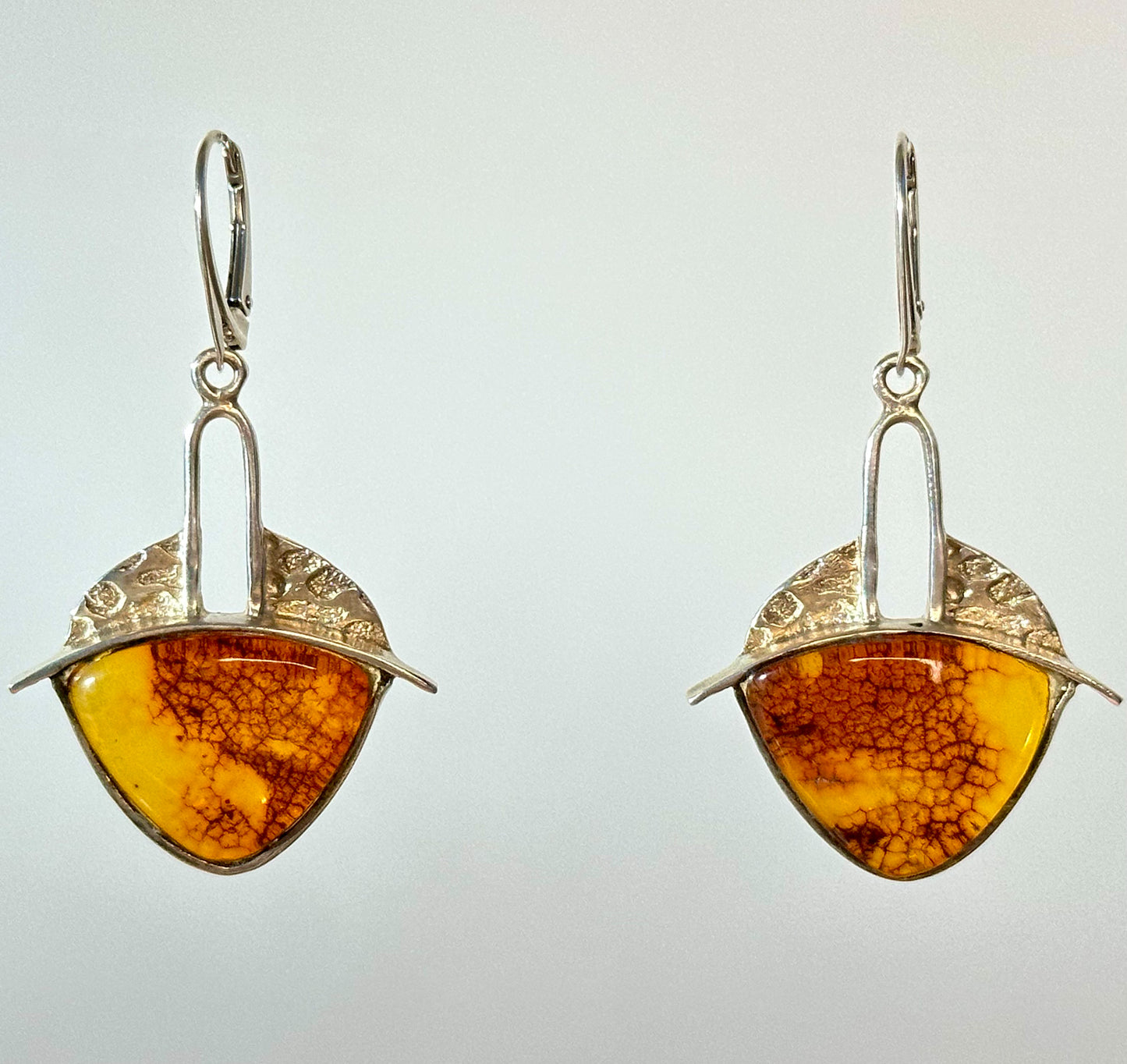 Divine gaze amber earrings