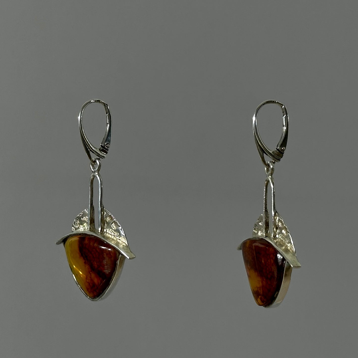 Divine gaze amber earrings
