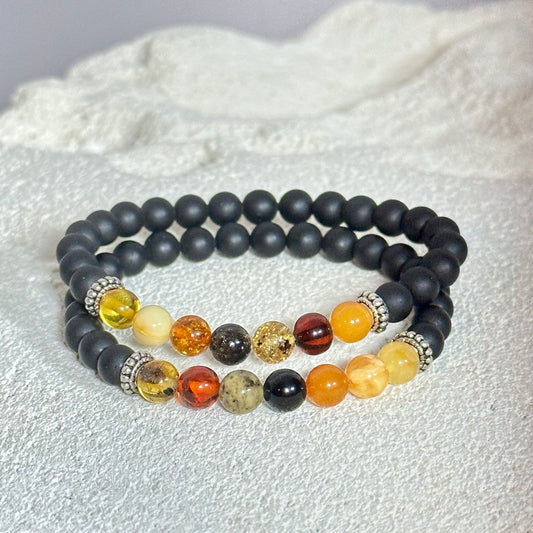 Playful amber bracelet