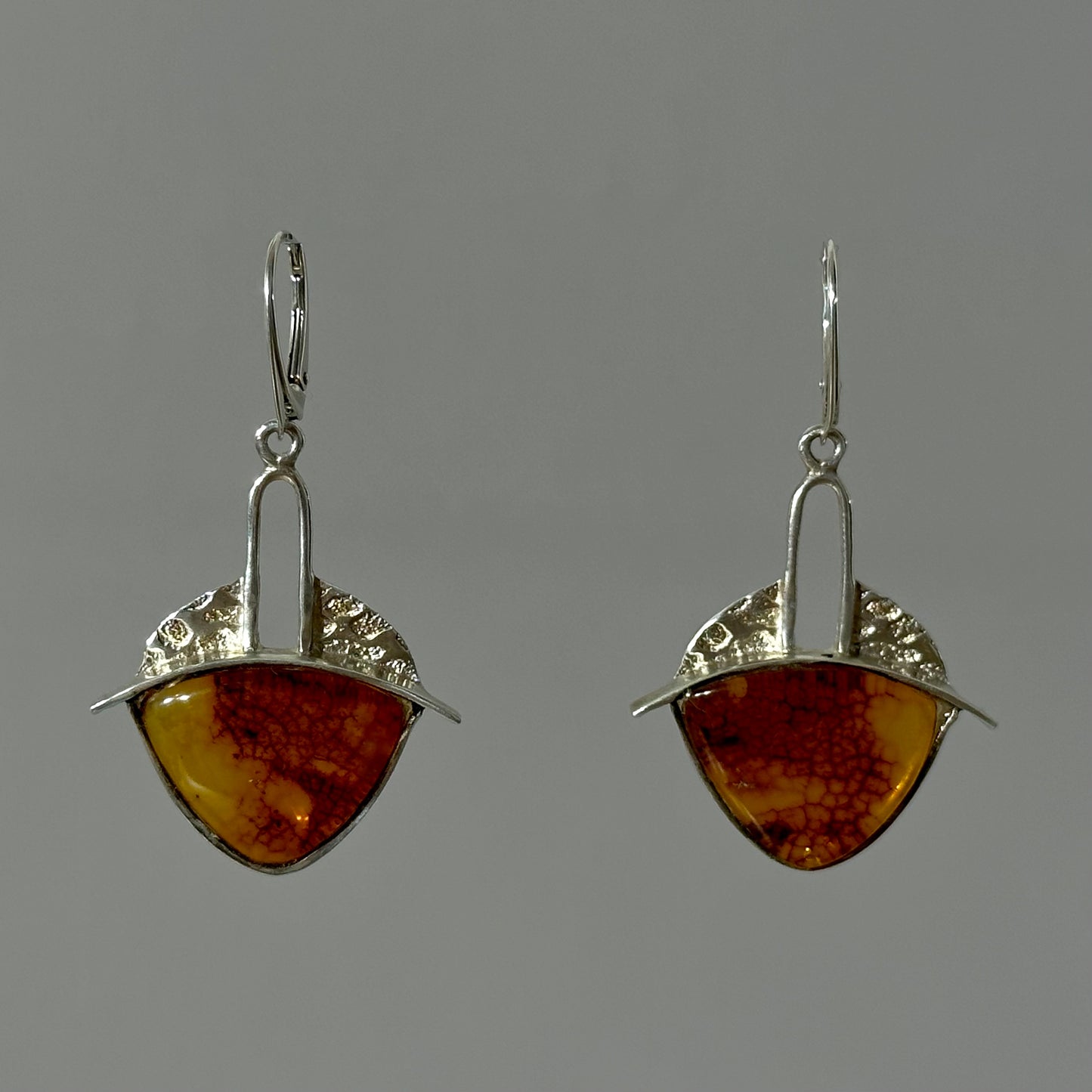 Divine gaze amber earrings