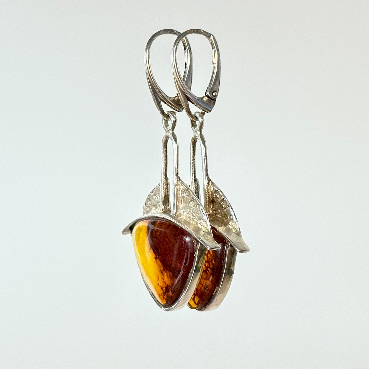 Divine gaze amber earrings