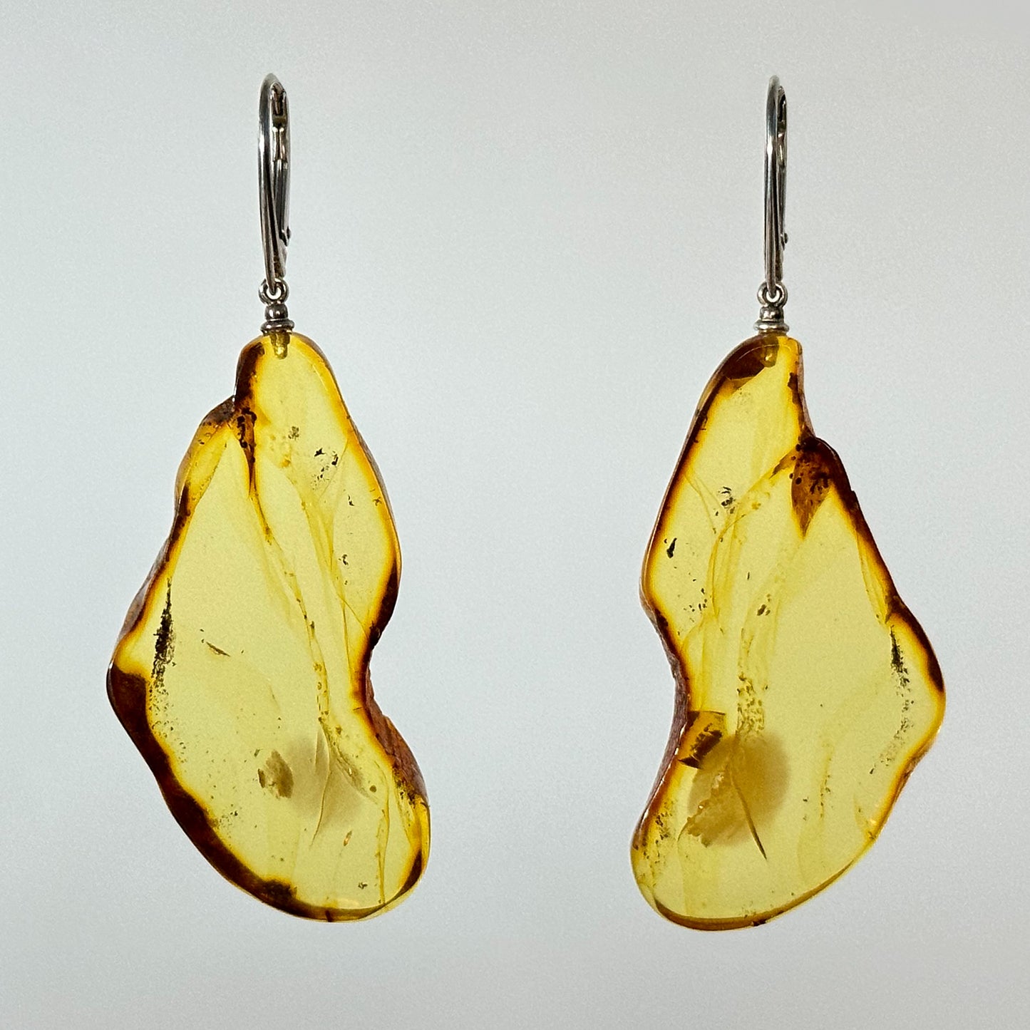 Honeyed elegance amber earrings