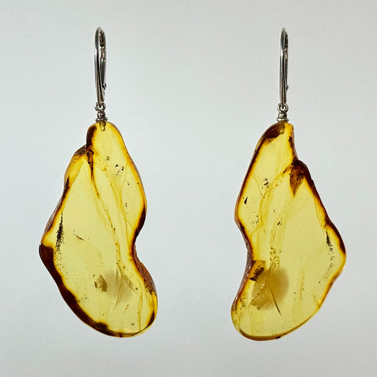 Honeyed elegance amber earrings