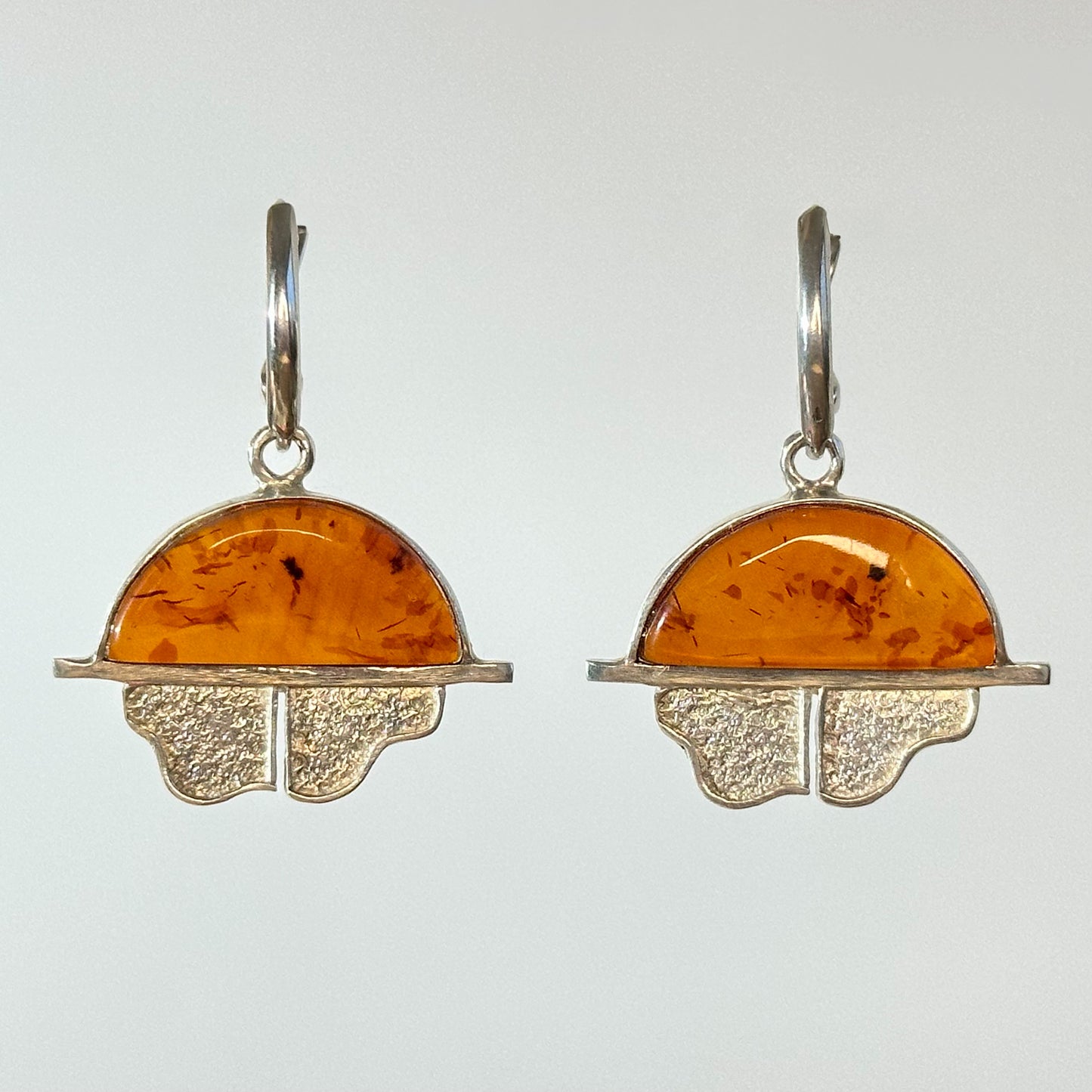 Radiant dawn amber earrings