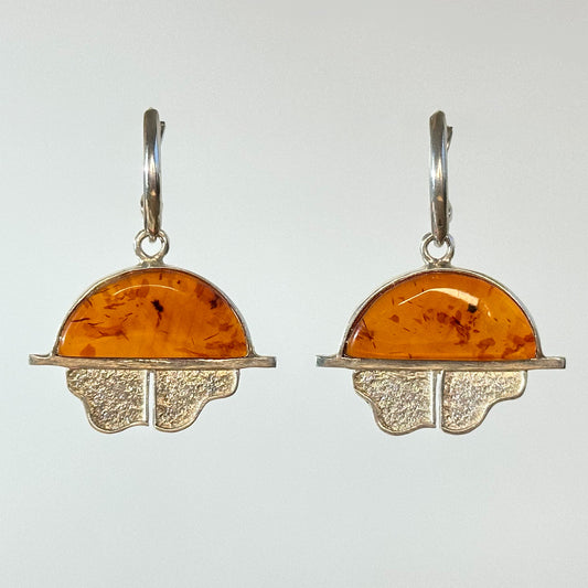 Radiant dawn amber earrings