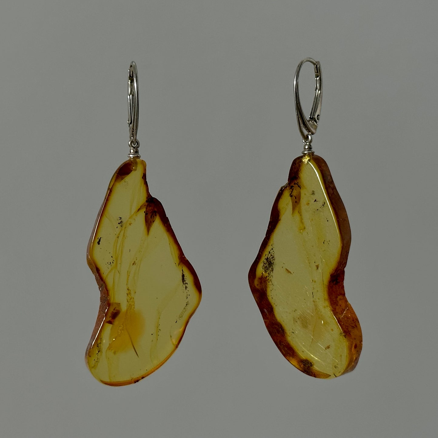 Honeyed elegance amber earrings