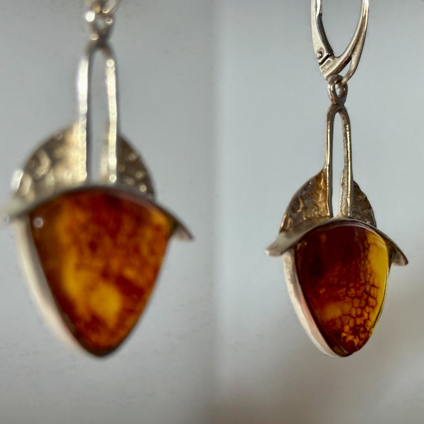 Divine gaze amber earrings