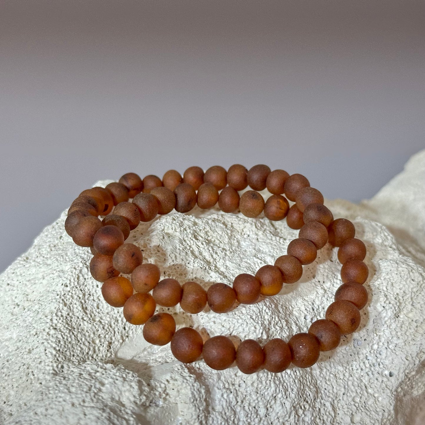 Raw minimal amber bracelet