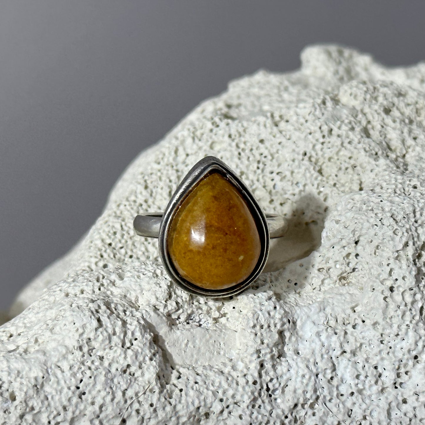 Daring amber ring