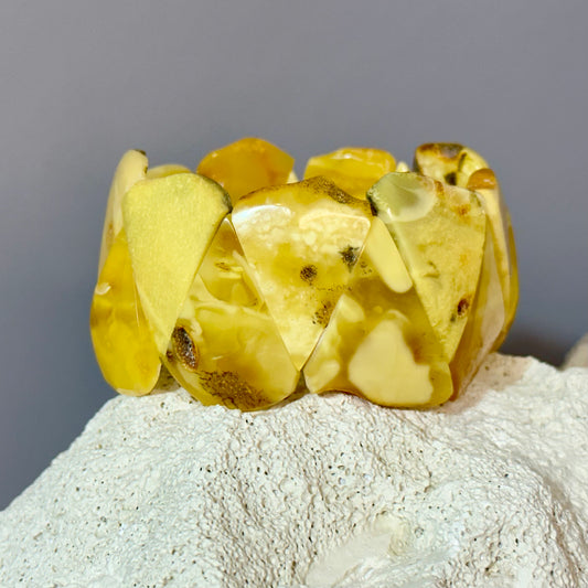 Luxury triangle amber bracelet