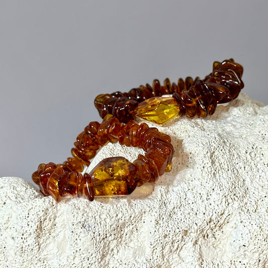 Seaside cognac amber bracelet