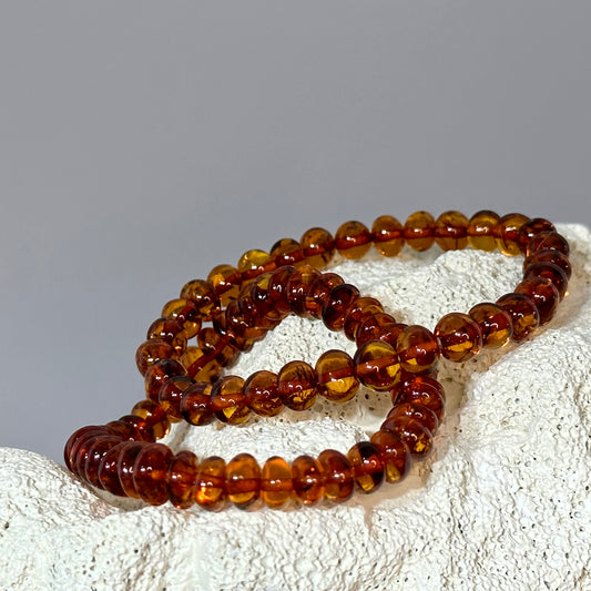 Amber bead bracelet