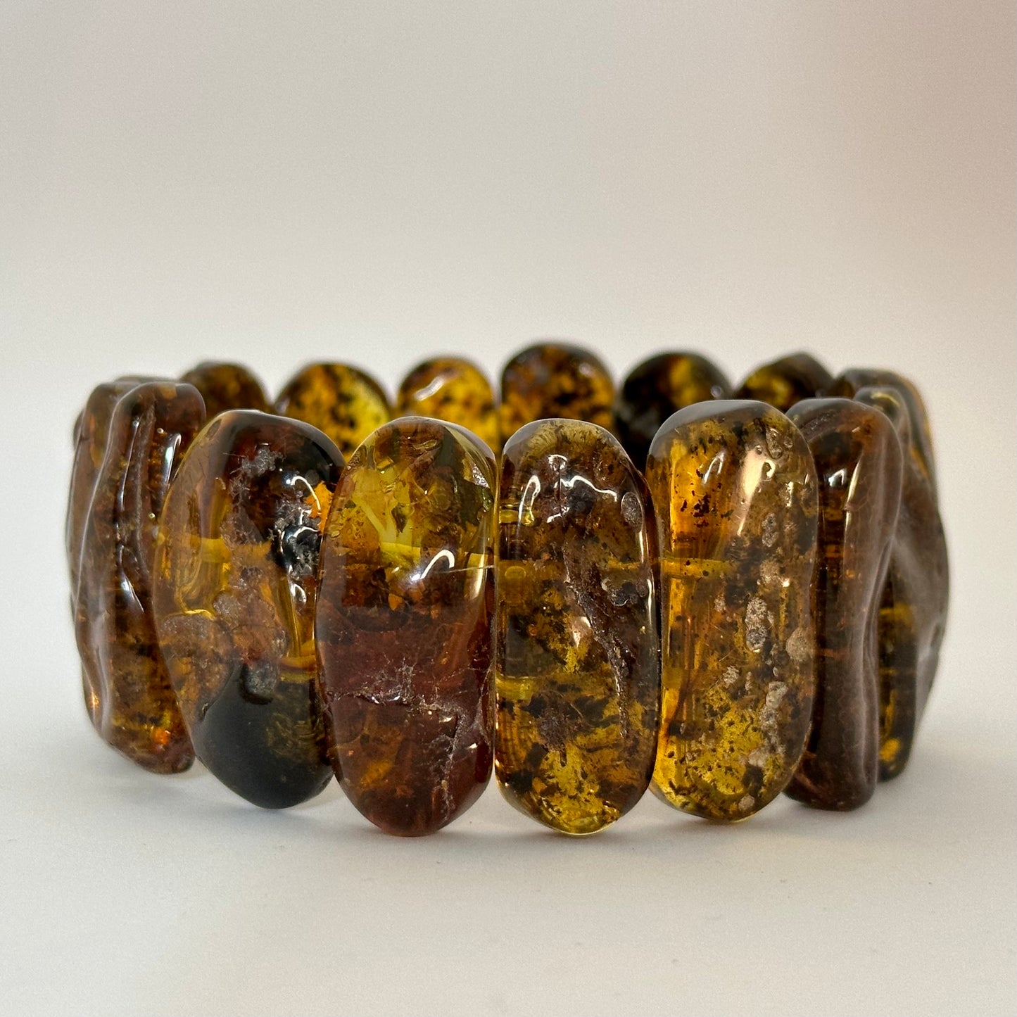 Green amber bracelet