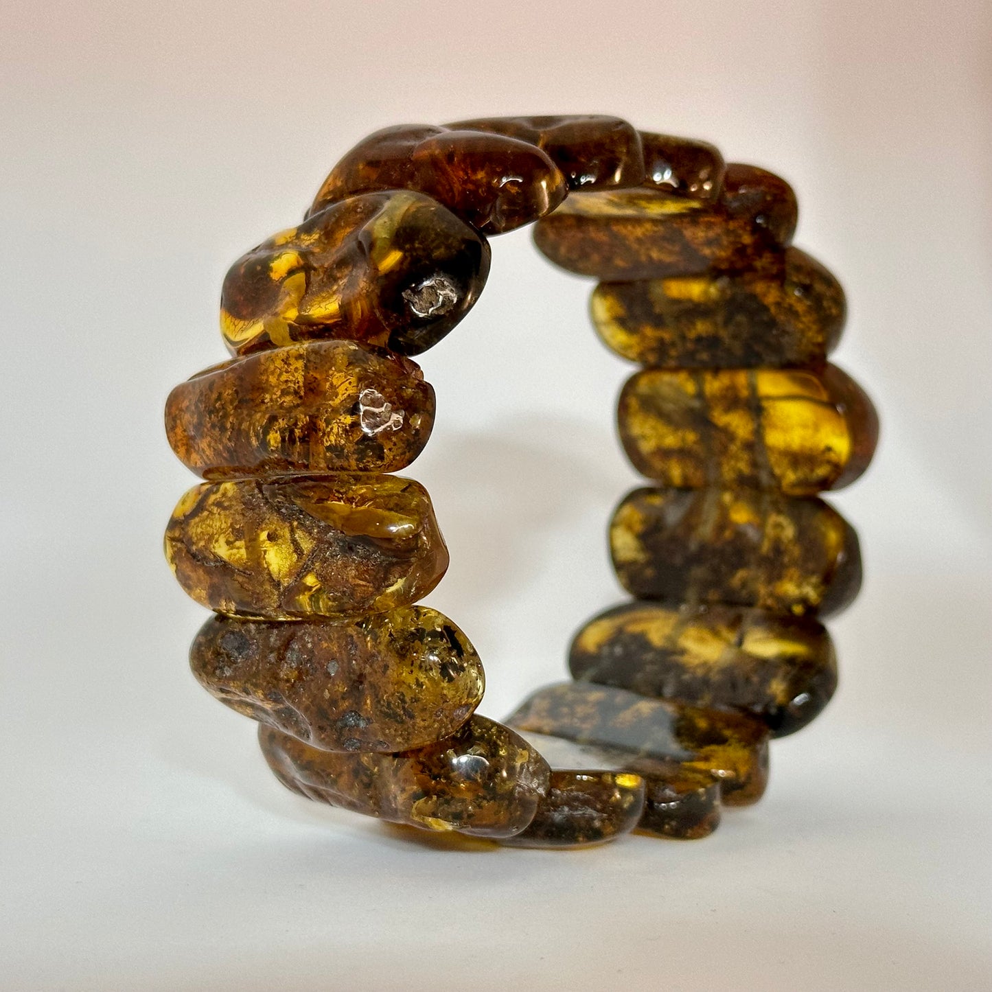 Green amber bracelet