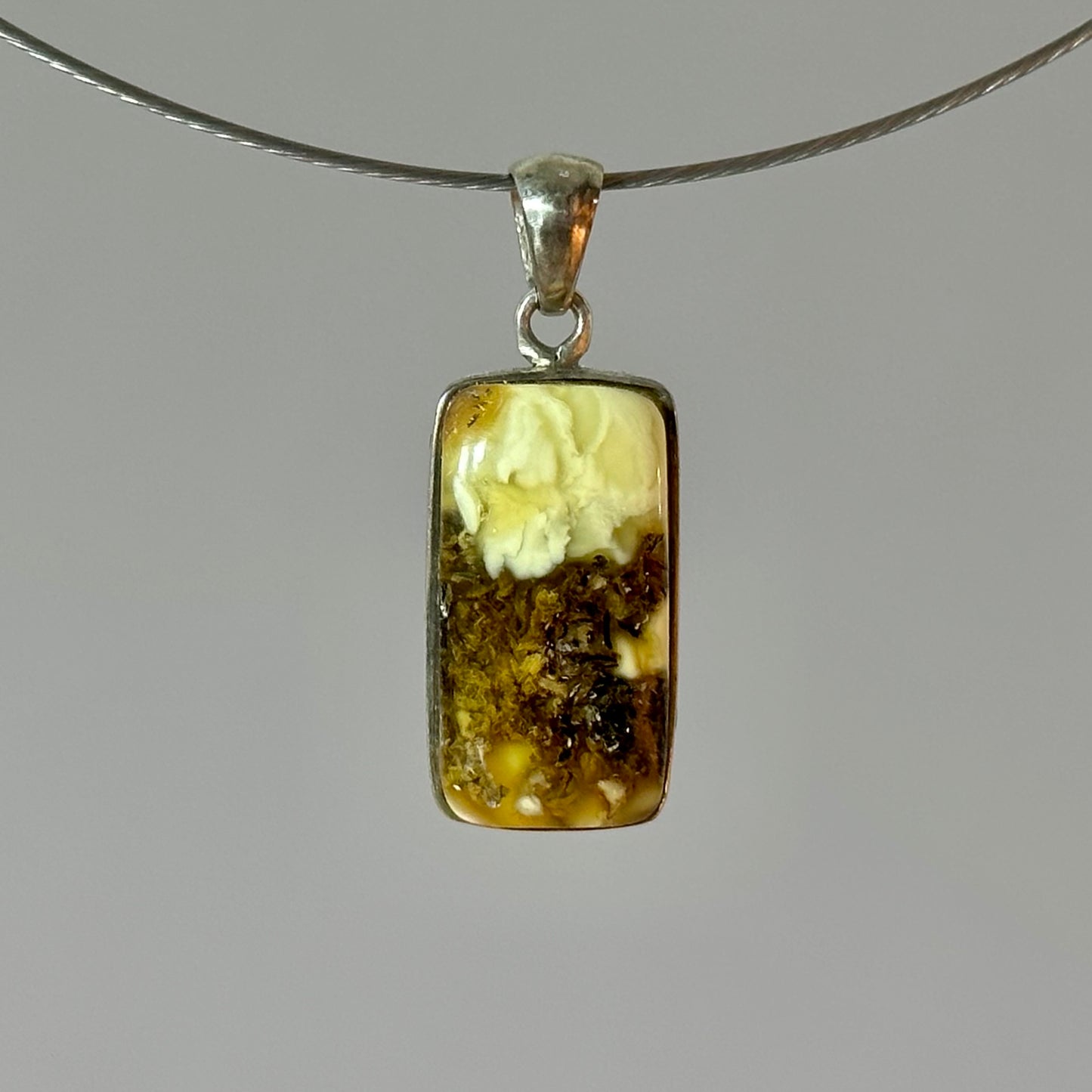 Mixed amber pendant