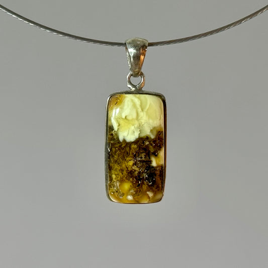 Mixed amber pendant