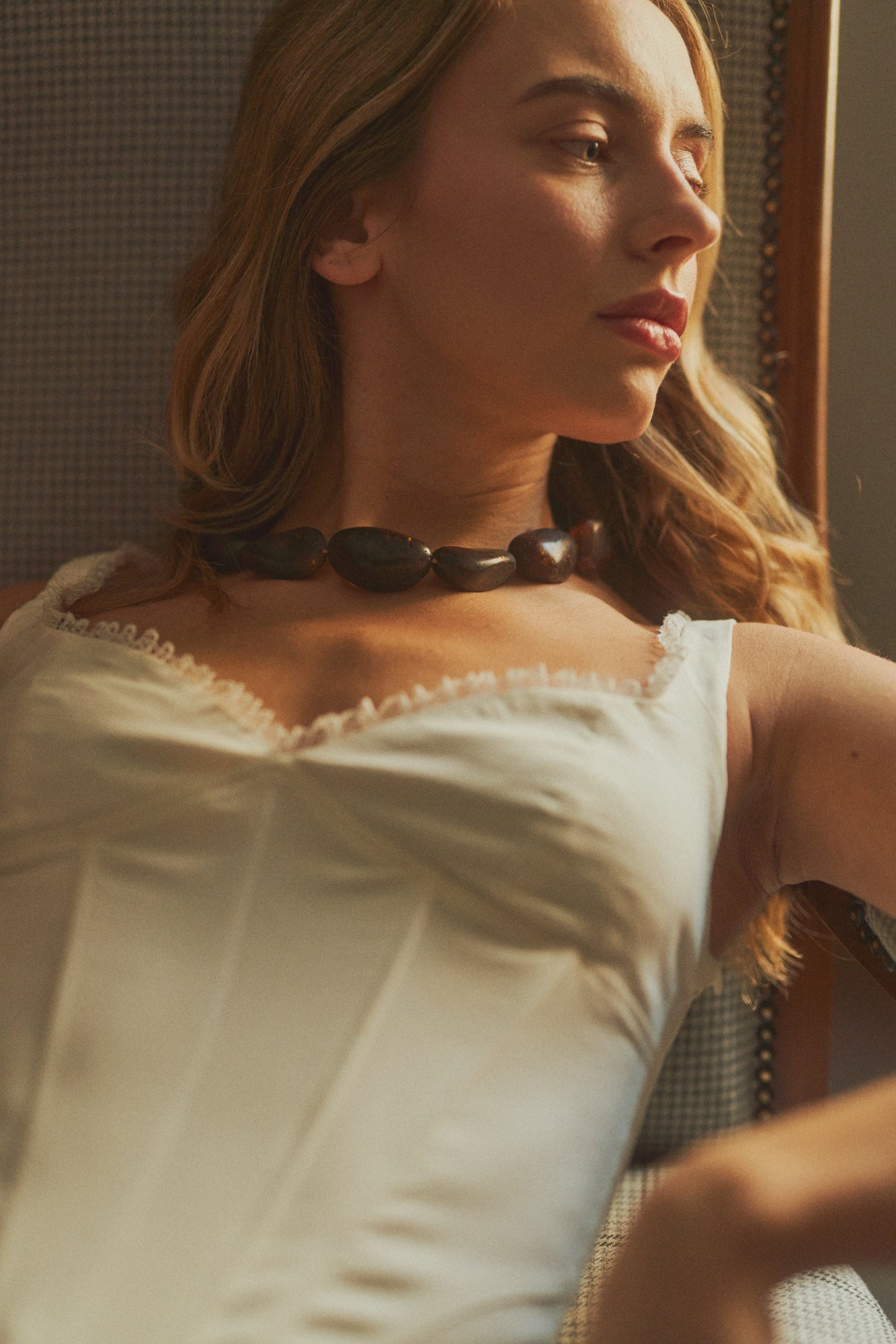 One-of-a-kind matte amber