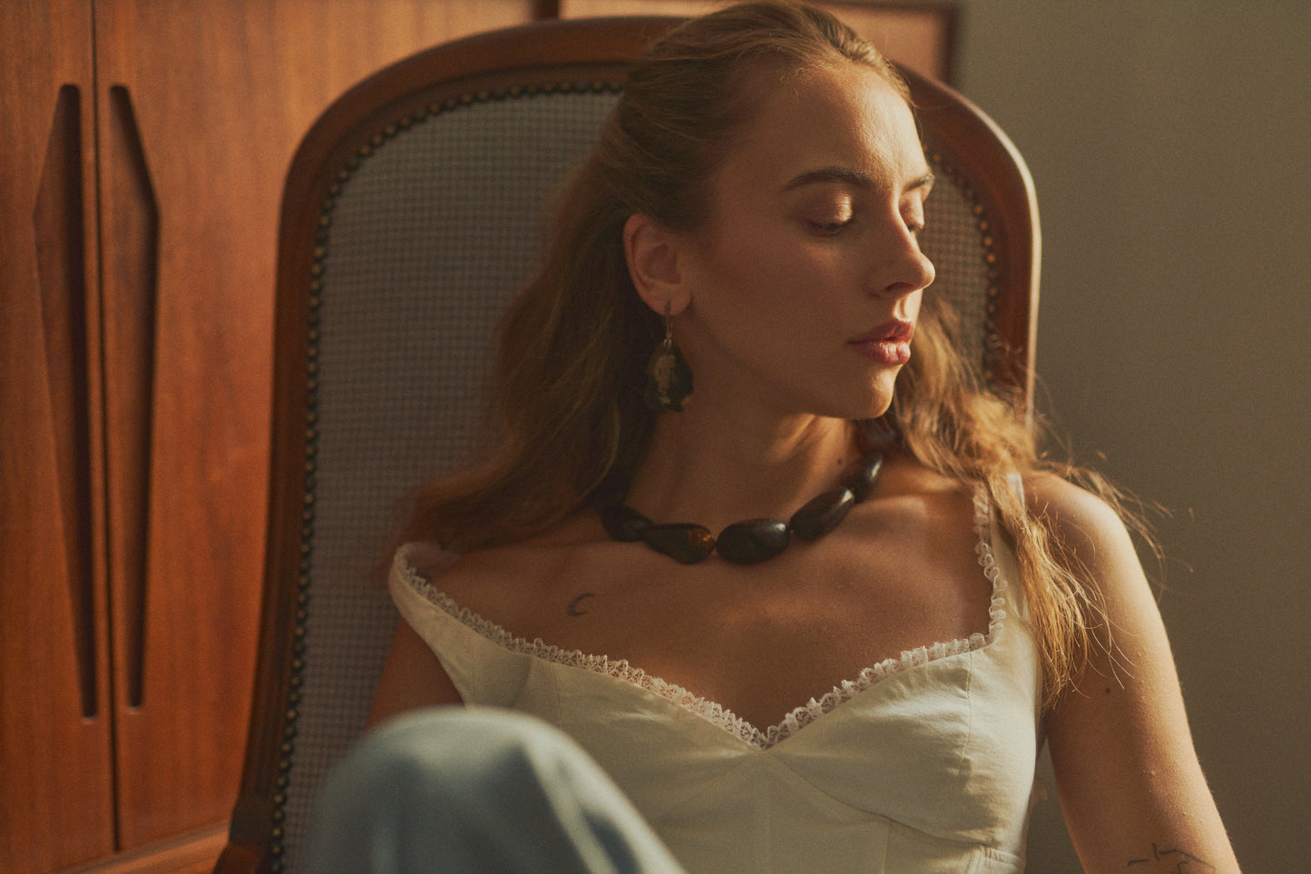 One-of-a-kind matte amber