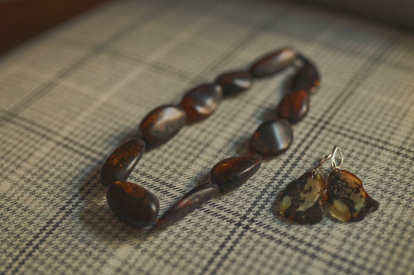 One-of-a-kind matte amber