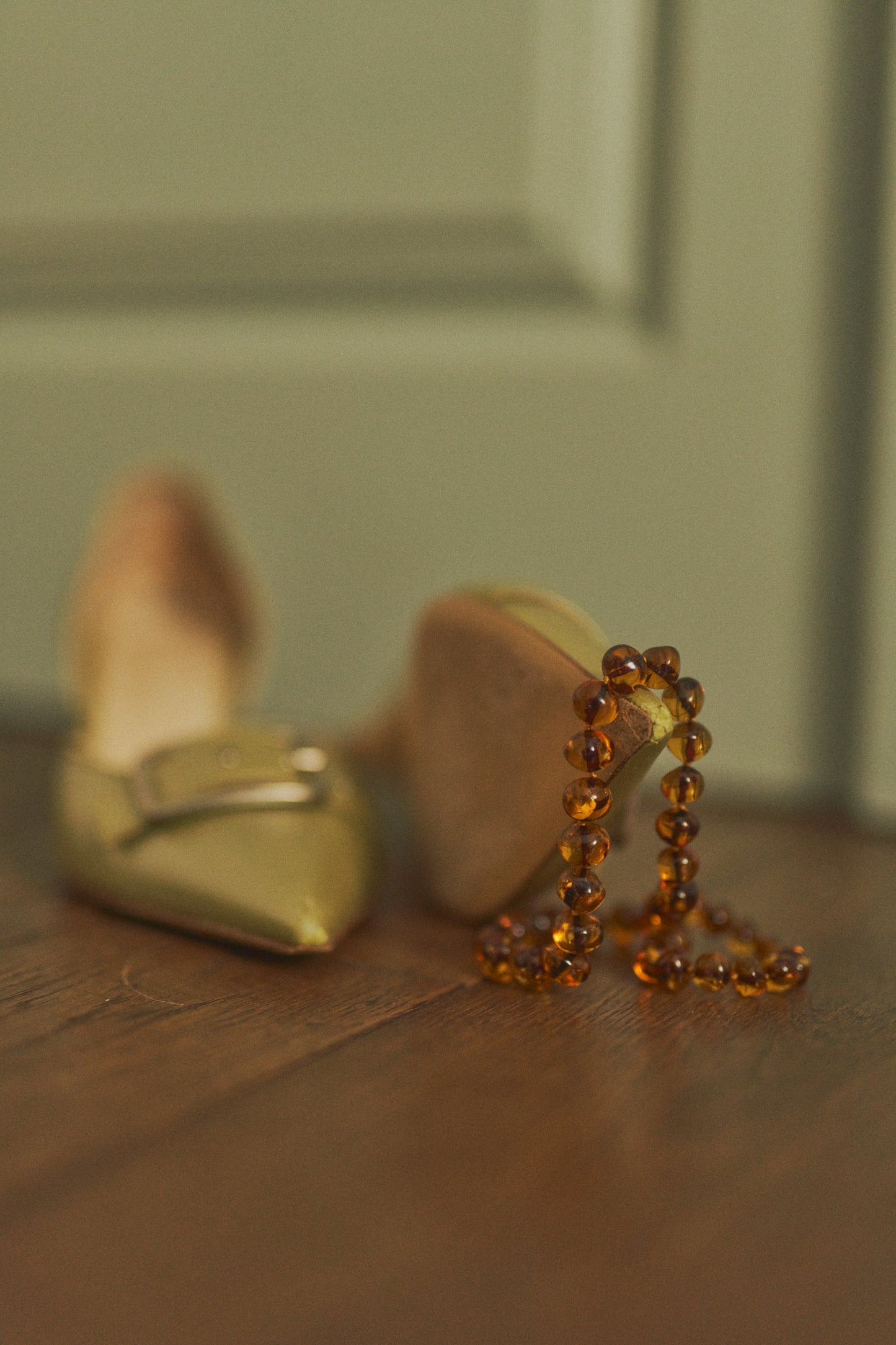 Fresh round cognac necklace