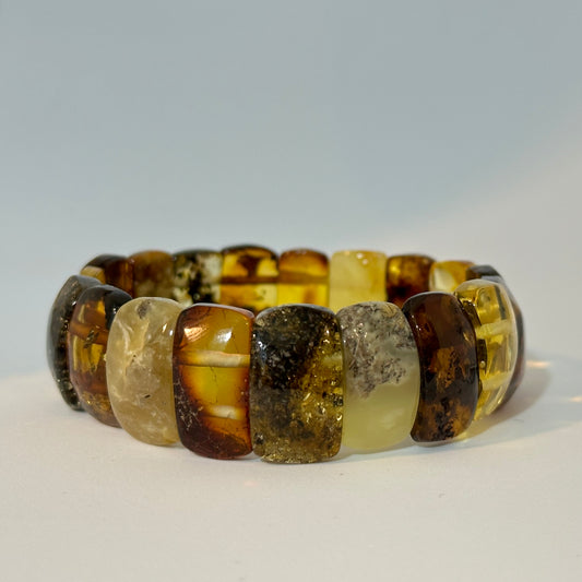 Multicolor amber bracelet