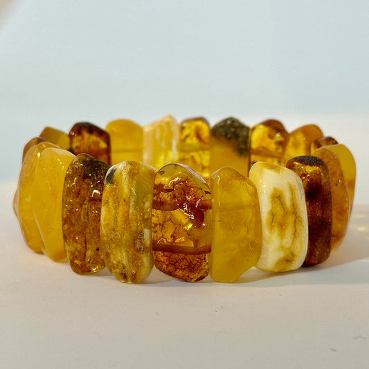 Warm yellow amber bracelet