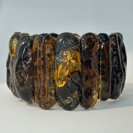 Green amber bracelet