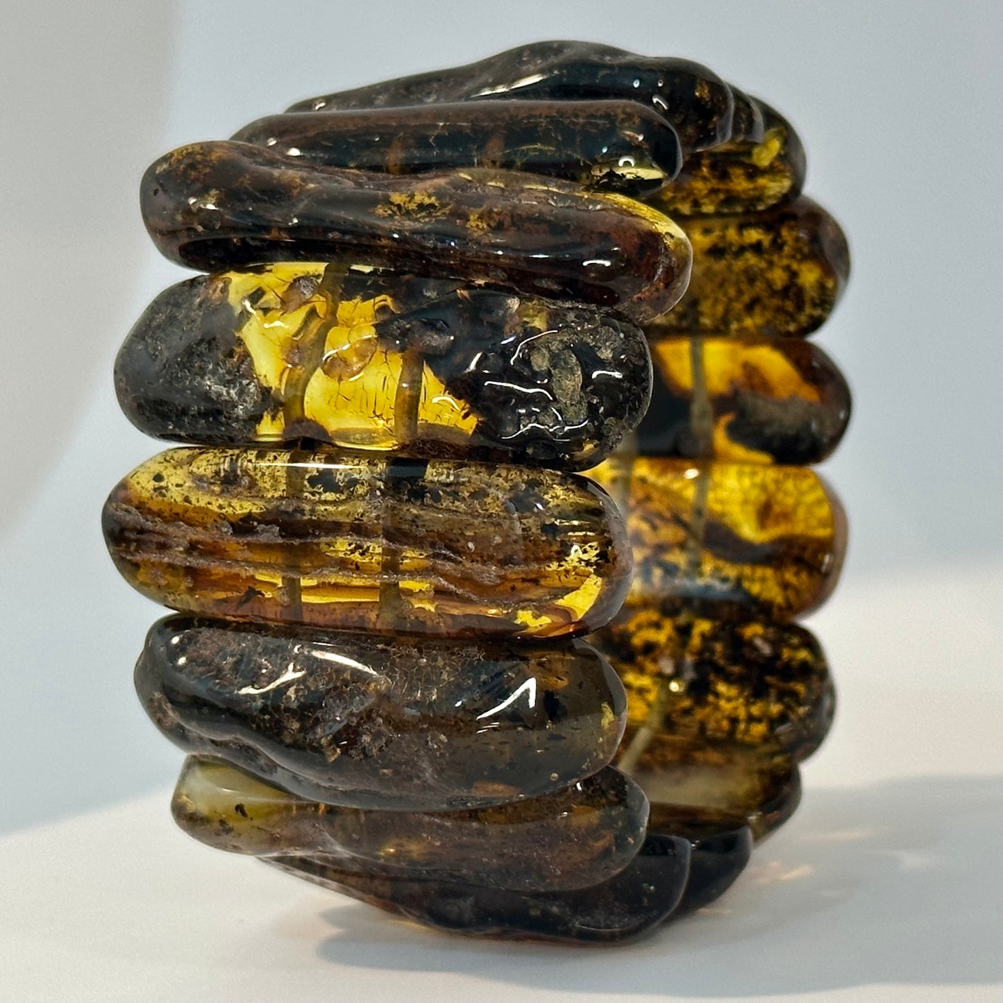 Green amber bracelet