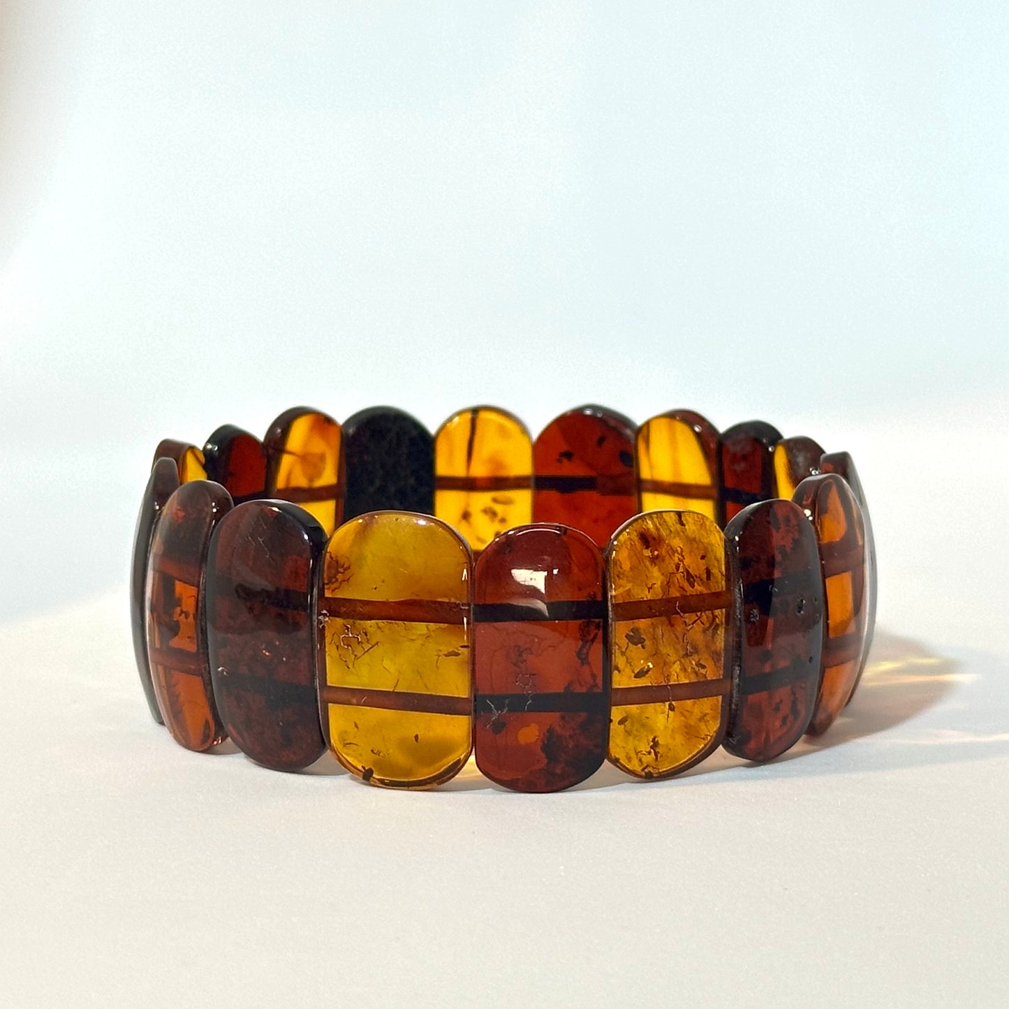 Sleek cognac amber bracelet