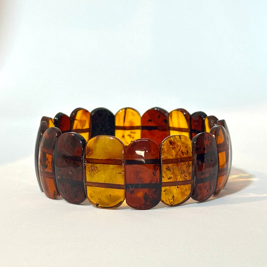 Sleek cognac amber bracelet